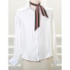 Allegra K Women Polka Dot Heart Print Stripes Skinny Double-Sided Neckerchief - 2 of 4