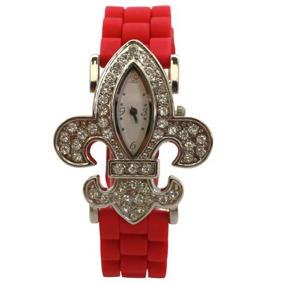 Olivia Pratt Rhinestones Silicone Women Watch