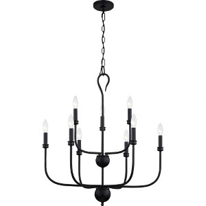 Quoizel Lighting  - Blanche - 9 Light Chandelier in Matte Black - 1 of 4