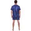 ADR Mens Satin Pajamas, Short V-Neck Pj Set - 2 of 3