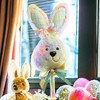 31.0 Inch Bunny Head On Stick Tye-Dye Rabbit Fabric Figurines - 2 of 4
