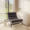 Outdoor Papasan Rocking Chair with Thick Waterproof Cushion, Heavy Duty Metal Rocker Chair,Comfy Lounge Chair for Indoor Living Room, Patio, Garden - 3 of 4