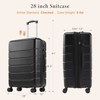 FURNIinspire Luggage 28 Inch Luggage Expandable Hardside Suitcase, Abs Durable Lightweight Travel Luggage With TSA Lock, Black, 12"*18"*29.5" - 3 of 4