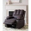 22'' Recliner Chai, Manual PU Leather Recliner with Cup Holders & Side Pockets, Ergonomic Design for Nursery, Living Room, Bedroom - 2 of 4