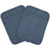 Home Mart Goods Denim Blue Heat Resistant Thick Soft Quilted Lining Kitchen Oven Pot Holders With Neoprene and Cotton Non-slip - 2 Pack - 4 of 4