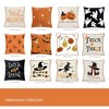 DSVIMOY Support Pillow Trick or Treat Halloween Lumbar Pillow with Embroidered Design for Seasonal Decor, Black, 17"*17"*10" - 3 of 4