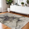 Taupe Brown And Black Abstract Area Rug - 2 of 4