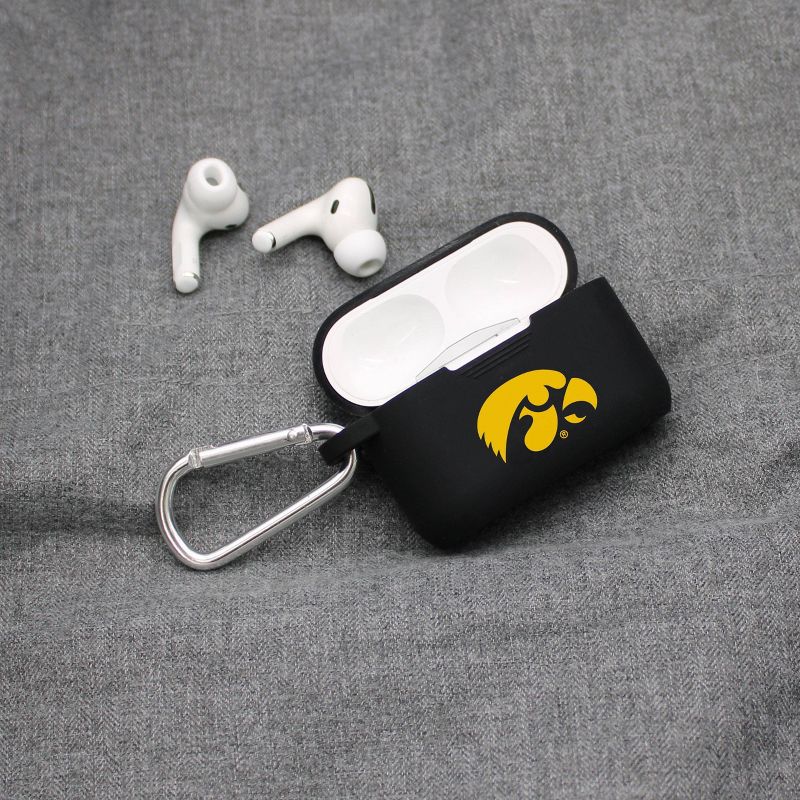 NCAA Iowa Hawkeyes Apple AirPods Pro Compatible Silicone Battery Case Cover - Black, 2 of 3