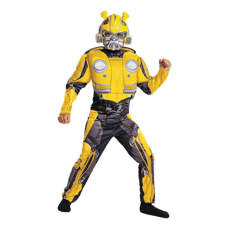 Disguise Boys' Transformers Bumblebee Muscle Jumpsuit Costume, 1 of 2
