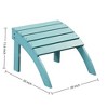 DSVIMOY Blue Adirondack Ottoman, Weather-Resistant Outdoor Footrest, Real Wood Look Plastic, Low Maintenance Patio Accent, 20*20*15.6 - 4 of 4