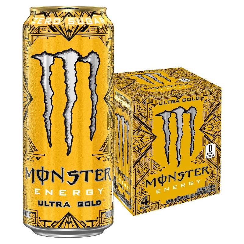 Monster Energy Ultra Gold - 4pk/16 fl oz Cans, 1 of 7