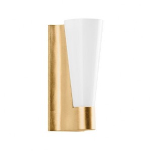 Troy Lighting Abner 1 - Light Wall Light in  Vintage Gold Leaf Clear Seeded Shade - 1 of 1
