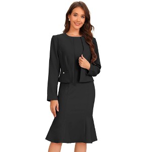 INSPIRE CHIC Women's Formal Dress with Blazer 2 Piece-Suit Sets - 1 of 4