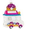 4.75" Gliitered Donut Truck Glass Christmas Ornament - 2 of 2