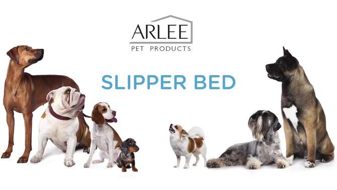 Sleepy Pet Slipper Covered Dog Bed - Mineral, 2 of 5, play video