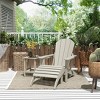 WestinTrends Malibu HDPE Outdoor Patio Folding Poly Adirondack Chair with Ottoman and Side Table (3-Piece) - 2 of 4