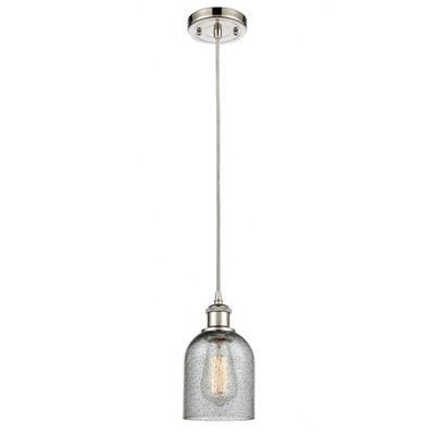 Caledonia - 1 Light Cord Hung Mini Pendant In Industrial Style-10 Inches Tall and 5 Inches Wide