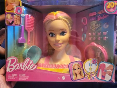 Barbie Totally Hair Neon Rainbow Deluxe Styling Head Blonde Hair Target