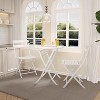 ODK 3 Piece Foldable Bistro Set with Table & 2 Chairs, Waterproof Patio Furniture for Balcony Porch Apartment Garden - 3 of 4