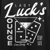 Lady Luck's Lounge Women's Black Cropped Tee - 2 of 3