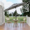 9ft Patio Umbrella with Push Button Tilt & Crank Lift - UV Protection 8-Rib Design for Deck/Backyard - 3 of 4