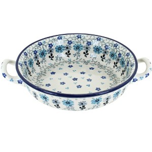 Blue Rose Polish Pottery C40 Ceramika Artystyczna Mini Casserole Dish with Handles - 1 of 1