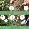 attop 9 Pieces | Stainless Steel Heavy-Duty Gardening Hand Tools with a Delicate and Durable Storage Bag and Anti-Slip Rubber Gloves - 2 of 4