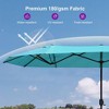 PURPLE LEAF 15ft Patio Market Umbrella and Base Double-Sided Rectangle Outdoor Table Sun Umbrellas with Crank - 4 of 4