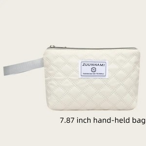 Hachikiko Nylon Quilted Wristlet Pouch - Sporty Organizer for Gym, Travel & Daily Essentials,OFF-WHITE - 1 of 1