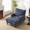 Modern Upholstered Chaise Lounge Sofa Chair, Cozy Recliner with Thick Cushion for Living Room or Bedroom – The Pop Home - 2 of 4