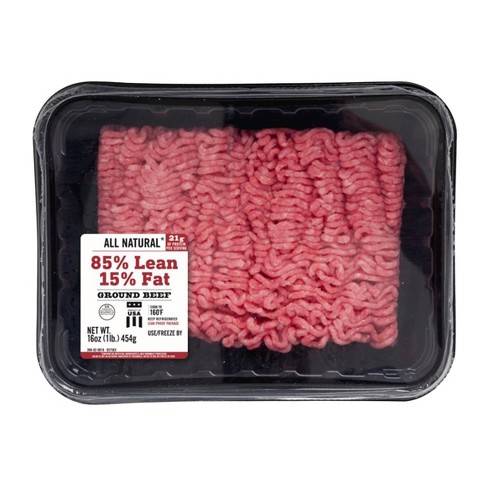 All-Natural 85/15 Ground Beef - 1lb - Market Pantry™ : Target