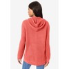 Roaman's Women's Plus Size Classic Length Waffle Zip Hoodie - 3 of 4