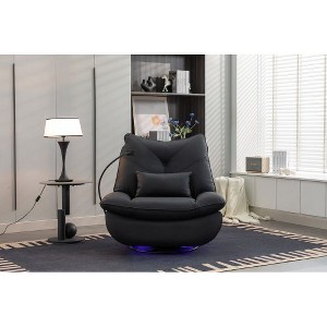 CENGHU 270� Swivel Glider Recliner Chair, Power Recliner Rocking Chair, USB Port Charge for Single Sofa Chair with Atmosphere Lamp for Living Room - 1 of 4