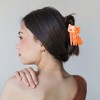 Unique Bargains Halloween Grungy Skeleton Cat Design Claw Clip 1 Pc - 2 of 4