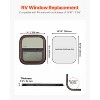 VEVOR Vertical RV Window, 14" W x 16" H Tinted Sliding RV Window with Net Screen & Trim Ring, Fit 15/16" - 1 3/4" Thickness Wall, Black - 3 of 4