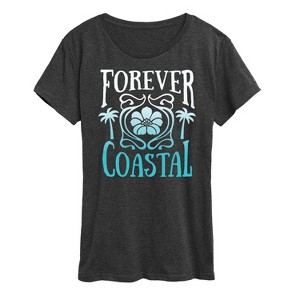 Women's - Instant Message - Forever Coastal Short Sleeve Graphic T-Shirt - 1 of 4
