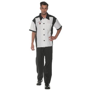 Underwraps Mens Retro Bowling Shirt - 1 of 1