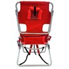 Deltess Ostrich 3 In 1 Portable Chair with Cooler Bag and Reclining Lounger for Tanning, Camping, Beach, and Outdoor Essential, Red - 3 of 4