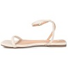 Journee Collection Womens Veena Ankle Strap Low Block Heel Sandals Off White 7.5 - 2 of 4