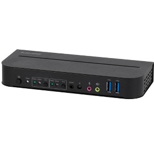 Monoprice Blackbird 4K Displayport 1.4 USB 3.0 2x1 KVM Switch, 4K@60Hz, HDR, YCbCr 4:4:4, HDCP 2.2, Share 2 Computers with 1 Keyboard Mouse Monitor - 1 of 4