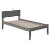 AFI Furnishings Orlando Twin Platform Bed with Open Footboard and Turbo Charger in Grey - 4 of 4