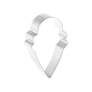 Unique Bargains Cookie Mould Cutter Notched Ice Cream Shape Dishwasher Safe Stainless Steel Silver Tone 1Pcs - 1 of 4