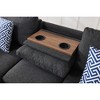 L-Shaped Sectional Sofa with Hidden Storage & Accent Pillows - 4 of 4