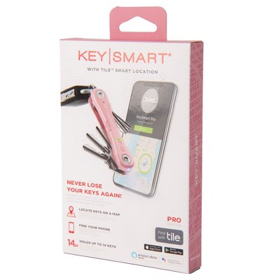 Keysmart Pro Smart Key Organizer with Tile Location Tracking - Rose Gold