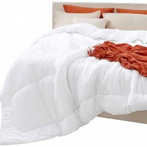 Queen Size Duvet Insert, All Season Comforter, Quilted Down Alternative, Box Stitched with Corner Tabs, 88x88 Inches, White - 1 of 4