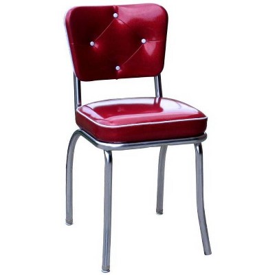 Lucy Diner Chair Zodiac Dark Cherry - Richardson Seating: Vinyl Upholstery, Metal Frame, No Assembly Required