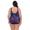 Aqua Green Women's Cinched V-Neck Shirred One Piece - 3 of 3