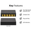Monoprice 5-Port 10/100/1000Mbps Gigabit Ethernet Unmanaged Desktop Switch, IEEE 802.3ab, Cat5e, Plug and Play, Fanless Design, for Gaming and - 3 of 4