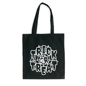 City Creek Prints Trick Or Treat Web Canvas Tote Bag - 15x16 -Black - 1 of 2
