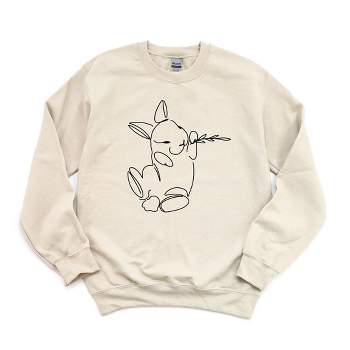 Simply Sage Market Women's Graphic Sweatshirt Hand Drawn Bunny